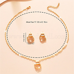 Комплекты из колье и серег-гвоздиков из сплава колец&nbsp;FS-WG7C915-01