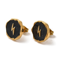 Серьги-гвоздики с ионным покрытием (IP) из нержавеющей стали 304&nbsp;EJEW-C114-14B-G