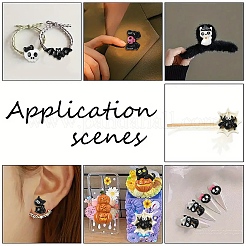 20 шт. 10 стиля Хэллоуин непрозрачные смоляные кабошоны&nbsp;CRES-YW0002-58