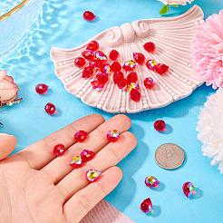 50 шт. Гальванические прозрачные стеклянные бусины&nbsp;GLAA-TA0003-53