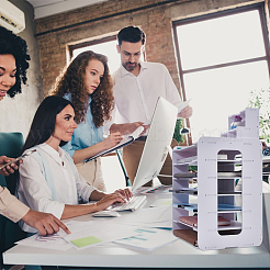 Настольные держатели для папок из ПВХ-пластика&nbsp;DIY-WH0061-002