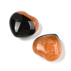 Натуральный агат (окрашенный и нагретый) сердцевидный пальмовый камень&nbsp;G-Q021-04C