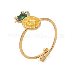 Регулируемые эмалированные манжеты из нержавеющей стали 304 для женщин&nbsp;RJEW-B152-01G-02