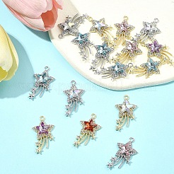 16 шт. 2-х цветные подвески из акрилового сплава с покрытием на стойке&nbsp;FIND-FS0003-40