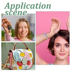 15 шт. двухцветные радужные переливающиеся акриловые бусины с УФ-покрытием&nbsp;PACR-YW0001-48