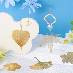 20 шт. 10 стиля латунных филигранных больших подвесок&nbsp;KKC-TA0001-03