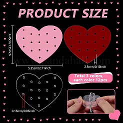 36шт. 3-х цветная акриловая демонстрационная доска для сережек&nbsp;EDIS-PH0001-96