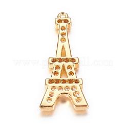 Латунные микро проложить кубического циркония подвески&nbsp;ZIRC-P060-07G