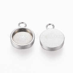 Подвески-кабошоны из не тускнеющей нержавеющей стали 304&nbsp;X-STAS-L195-08P