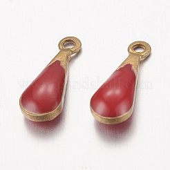 Античная позолоченная латунная эмалевая капля&nbsp;LS-X-KK-Q571-01G