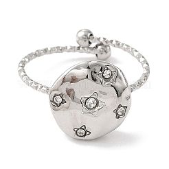 Регулируемое кольцо из нержавеющей стали 304 для женщин&nbsp;RJEW-F166-10P-02