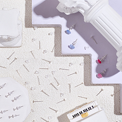 20 пара 925 плоских сережек-гвоздиков из стерлингового серебра&nbsp;STER-BBC0009-01