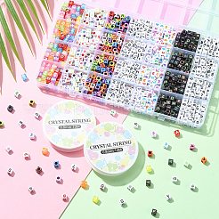 1120шт 7 стиля непрозрачные акриловые бусины&nbsp;MACR-YW0002-79