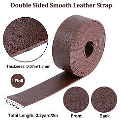 2 м плоский двусторонний ремешок из искусственной кожи с рисунком личи&nbsp;LC-WH0010-01A-02