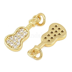 Латунные микропаве прозрачные подвески с фианитом&nbsp;KK-D218-16G