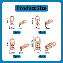 32 шт. 4 латунных наконечника для шнура&nbsp;KK-PH0013-66