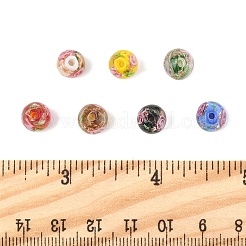 32шт 7 цвета ручной работы золотой песок бусины лэмпворк&nbsp;LAMP-FS0001-30