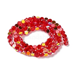 Прозрачные стеклянные бусины гальваническим пряди&nbsp;GLAA-Q099-I01-M02