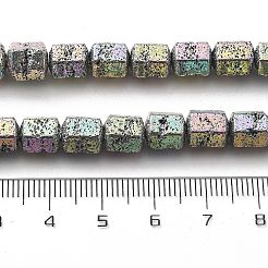 Гальванические бусины из натуральной лавы G-A251-A01-01F