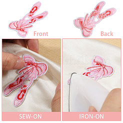 24 шт. бант с танцевальными туфлями из полиэстера с вышивкой&nbsp;PATC-CA0001-36