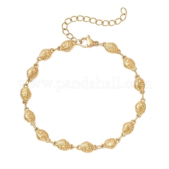 Браслет для женщин из нержавеющей стали 304 в форме ракушки с цепочками в виде морской звезды.&nbsp;BJEW-JB13430