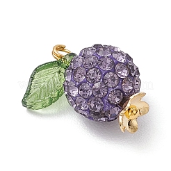 Бусины в форме диско-шариков с прозрачными акриловыми подвесками и колпачками из нержавеющей стали 304 и латунными штифтами с шарообразными головками&nbsp;X-PALLOY-TA00243