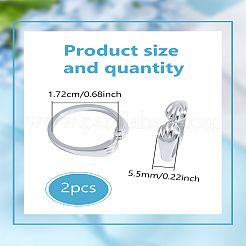 2 шт. открытые кольца-манжеты из сплава для женщин&nbsp;RJEW-LP0005-18