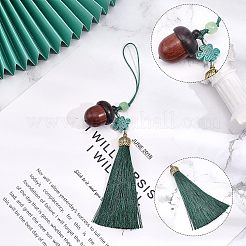 Подвесные украшения из дерева желудя&nbsp;HJEW-WH0042-54B