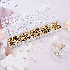 Наборы для самостоятельного изготовления браслетов из искусственного жемчуга и бусин ccb из АБС-пластика&nbsp;DIY-YW0011-54