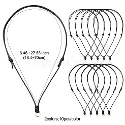 20 шт. 2-х цветный вощеный полиэстеровый шнур для изготовления ожерелий&nbsp;NJEW-FS00015