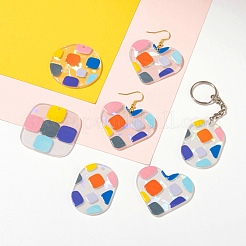 24шт 4 стиля прозрачные прозрачные акриловые подвески&nbsp;KY-LS0001-09