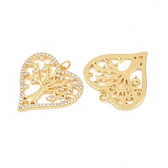 Латунные микропаве прозрачные подвески с фианитом&nbsp;KK-C166-03G