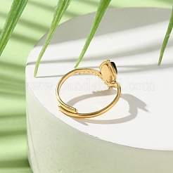 Кольца-слезинки из натурального родохрозита RJEW-Q004-02G