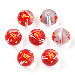 Прозрачное стекло с эмалевыми бусинами&nbsp;LAMP-T011-30B