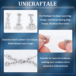 6 шт. 3 стиля карабинов из нержавеющей стали 304&nbsp;FIND-UN00001