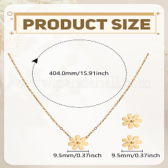 Комплекты из ожерелий и серег-гвоздиков из хирургической нержавеющей стали 316L&nbsp;SJEW-LP0001-39