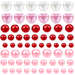 Окрашенный распылением абс-пластик имитация жемчужных бусин&nbsp;OACR-YW0002-20A