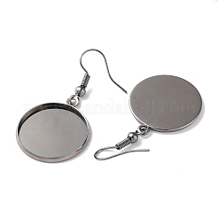 Железные крючки для сережек с покрытием стойки&nbsp;EJEW-D091-01F-B