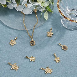 8 шт. 4 стиля латунные подвески с микропаве и кубическим цирконием&nbsp;KK-BBC0019-64