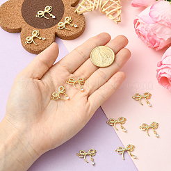 10 шт. подвеска-бантик с покрытием из латуни&nbsp;KK-SC0006-74