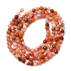 Натуральный красный агат бисер нитей&nbsp;G-G343-B02-3mm