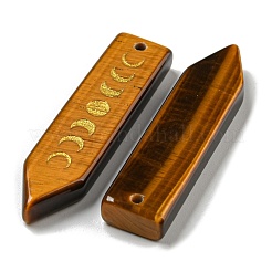 Натуральные подвески с фазой Луны и тигровым глазом&nbsp;G-C145-01A