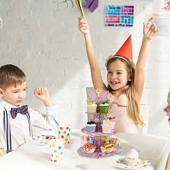 2шт 3-х ярусная бумажная подставка для кексов&nbsp;DIY-DC0003-92A