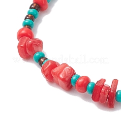 Браслеты из натуральных пресноводных ракушек и стеклянных бусин для женщин&nbsp;BJEW-MZ00258