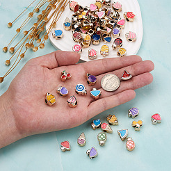 100шт 10 стиля уф-покрытие акриловые европейские бусины&nbsp;OACR-CD0001-02LG