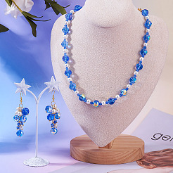 2 нить прозрачных гальванических стеклянных бусин&nbsp;EGLA-TA0001-74