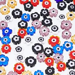 120 шт. 6-цветные нити бусин лэмпворк ручной работы&nbsp;LAMP-NB0001-55