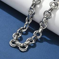 Ожерелья из двух звеньев цепи из нержавеющей стали 304&nbsp;NJEW-S453-02G-A