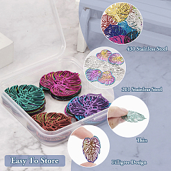 48 шт. филигранные подвески из нержавеющей стали 430 и 201 в двух стилях&nbsp;STAS-TA0002-19