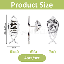 4 шт. 304 нержавеющая сталь булавки для лацкана рюкзака&nbsp;JEWB-FH0002-11P
